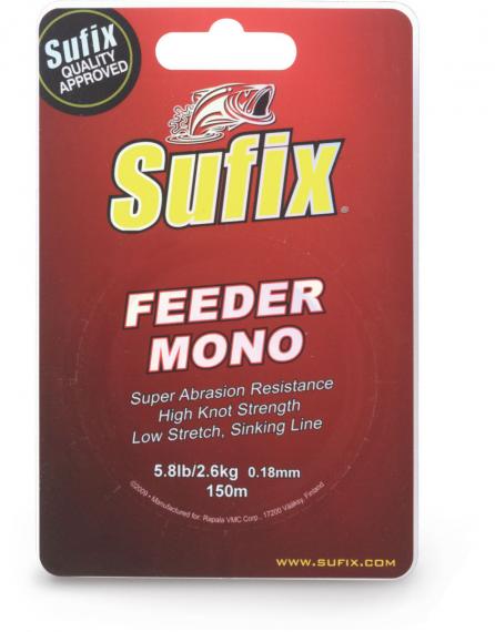 Valas Sufix FEEDER MONO BURGUNDY 150 m