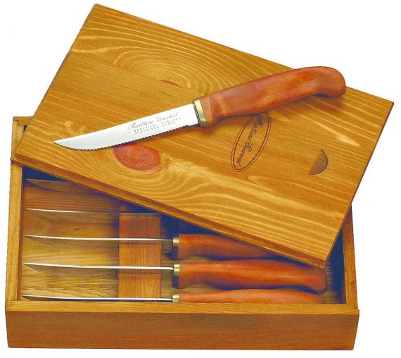 MARTTIINI STEAK KNIVES RINKINYS SU MEDINE DEZUTE 10cm 6 PEILIAI